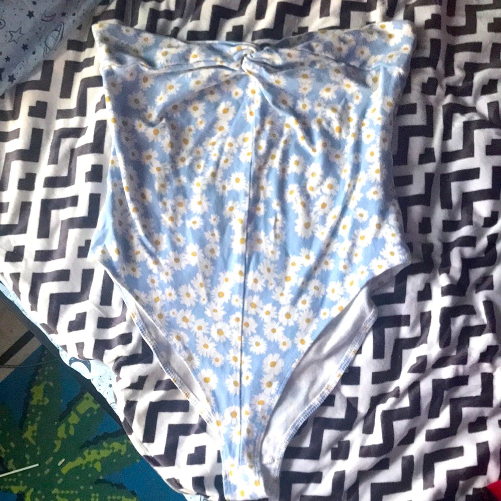 Forever 21 one peice bathing suit with flowers
